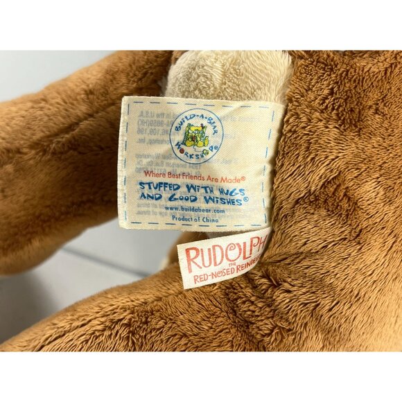 Build A Bear Rudolph Red Nosed Reindeer Plush Stuffed Toy 16" Vintage 1992 90s - Picture 4 of 14